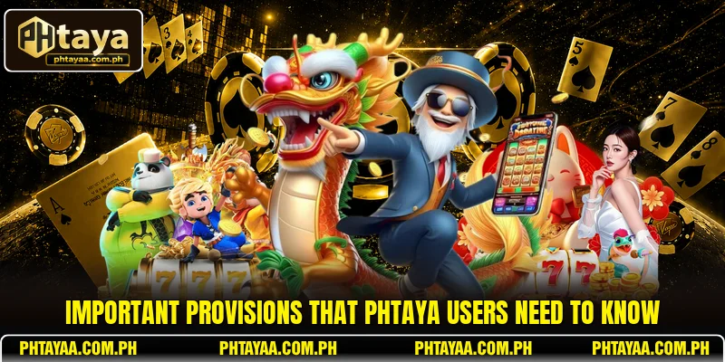 Important provisions that PHTAYA users need to know