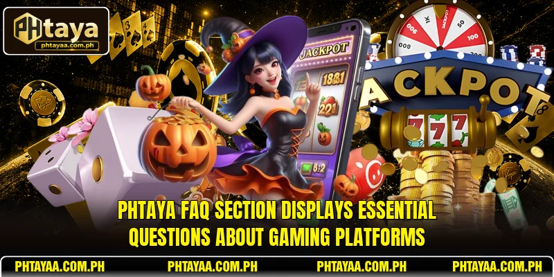 Phtaya FAQ section displays essential questions about gaming platforms